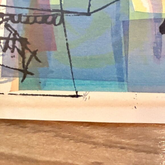 Sandra Holubow Abstract Print Signed Number Chicago Artist "Carnival" 15" x 19" - Picture 4 of 11